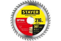 STAYER OPTIMA 216 x 32/30мм 36Т  диск пильный по дереву  оптимальный рез