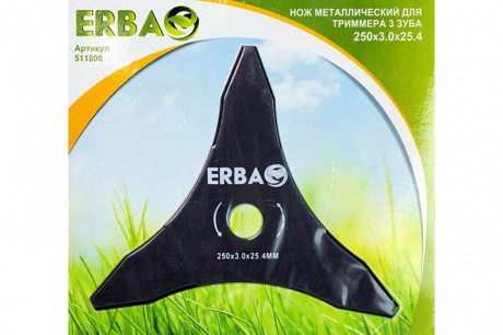 Купить Нож ERBA 3-х зубчатый d=250*25.4mm   511806 фото №1