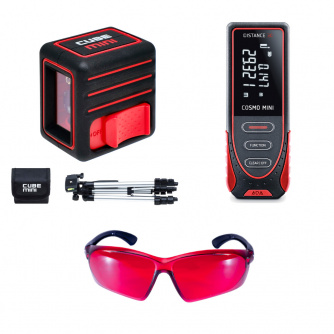 Купить Лазерный уровень ADA Cube MINI Pro + лазерный дальномер Cosmo MINI + очки фото №1