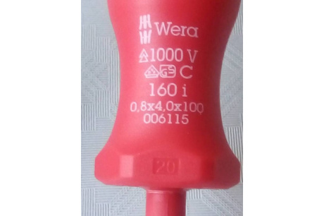 Купить Отвертка диэлектрическая Wera KraftformPlus SL0 8*4*100мм WE-006115 фото №8